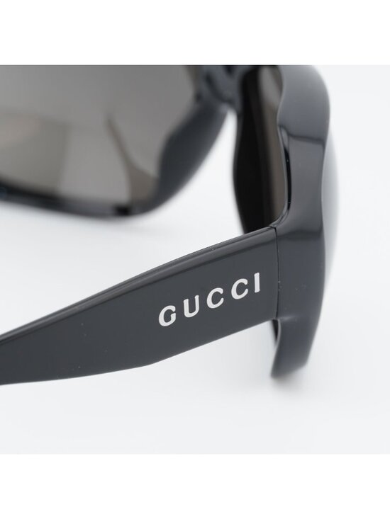 Gucci GG2176S 001Sunglasses Black Square Frame, Grey Lenses main image 4